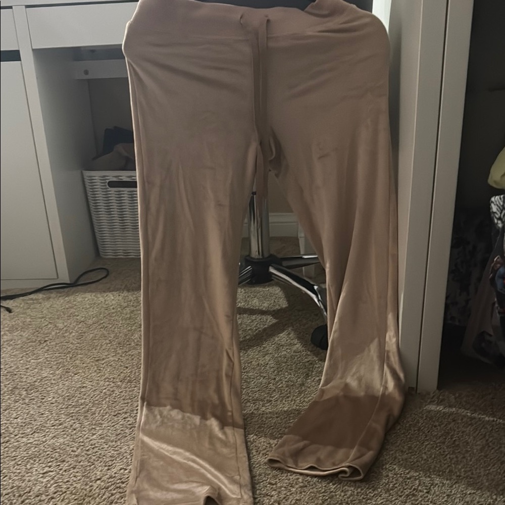 Aerie Tan Wide Leg Pants